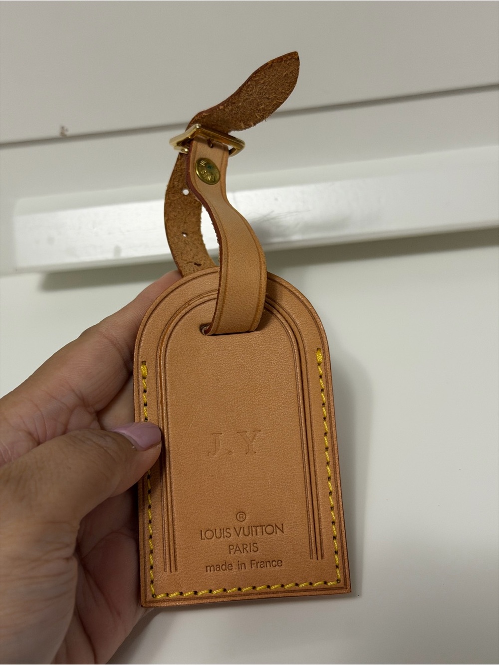 Louis Vuitton Tan Vachetta Leather Luggage Tag